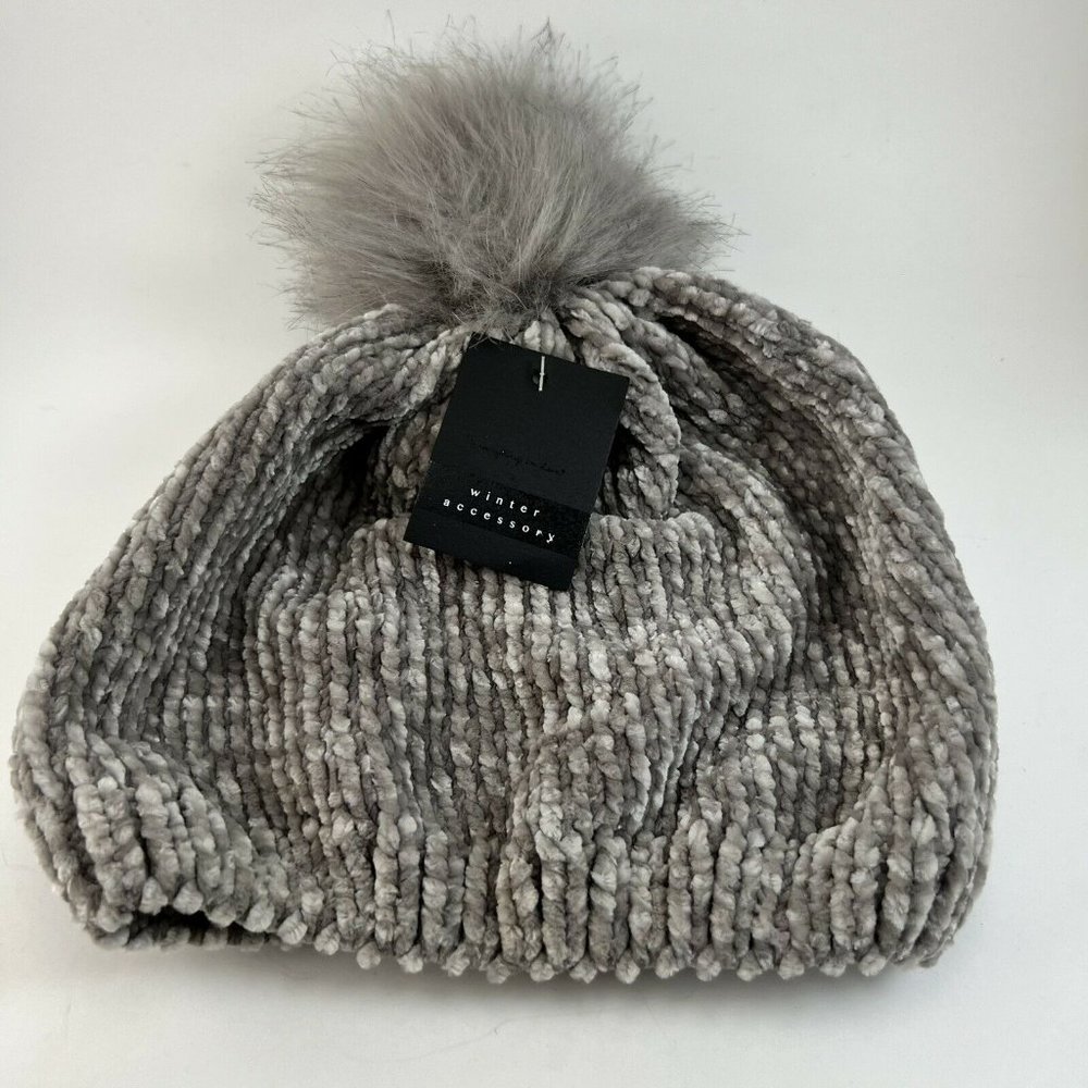 Winter Accessory Cheille Hat Gray